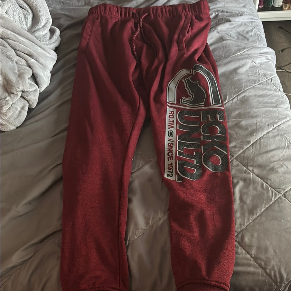Ecko Unlimited Red Sweatpants Relaxed Fit Joggers